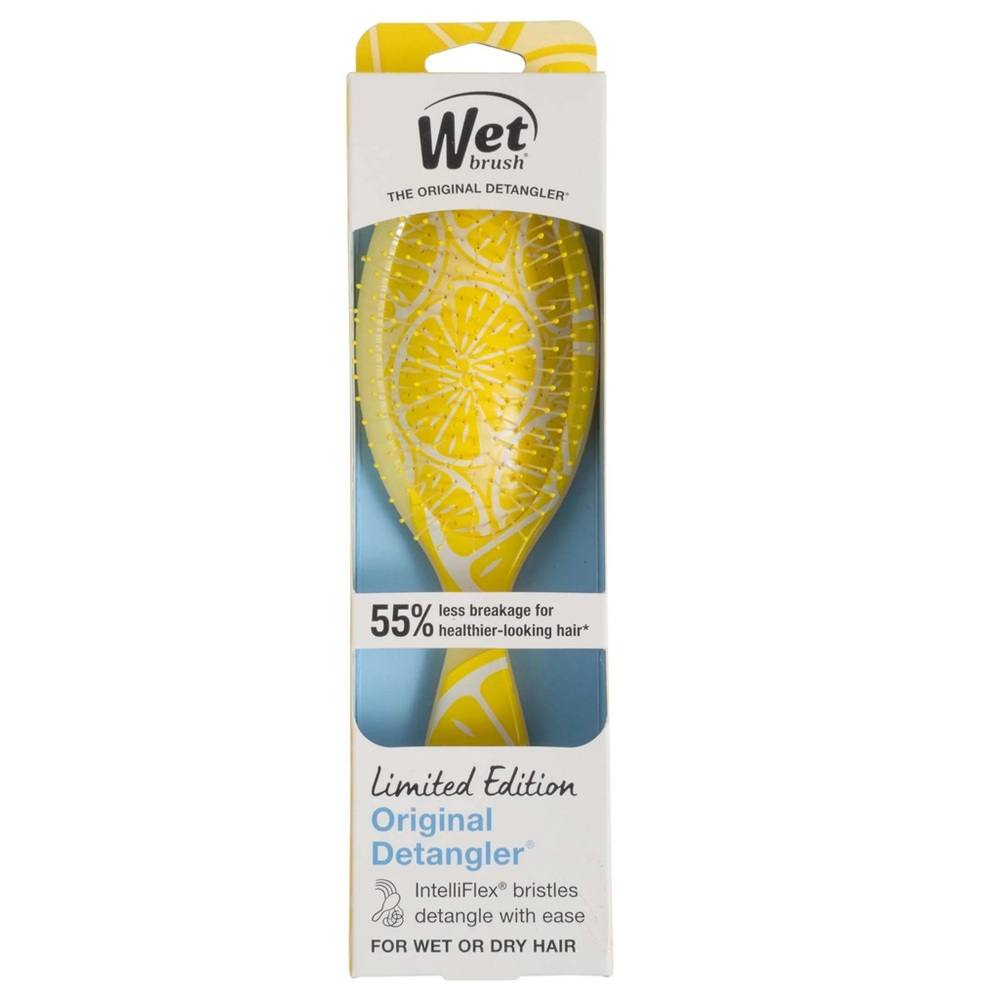 BNIB Wet Brush Detangler Hairbrush - Yellow Lemon Design